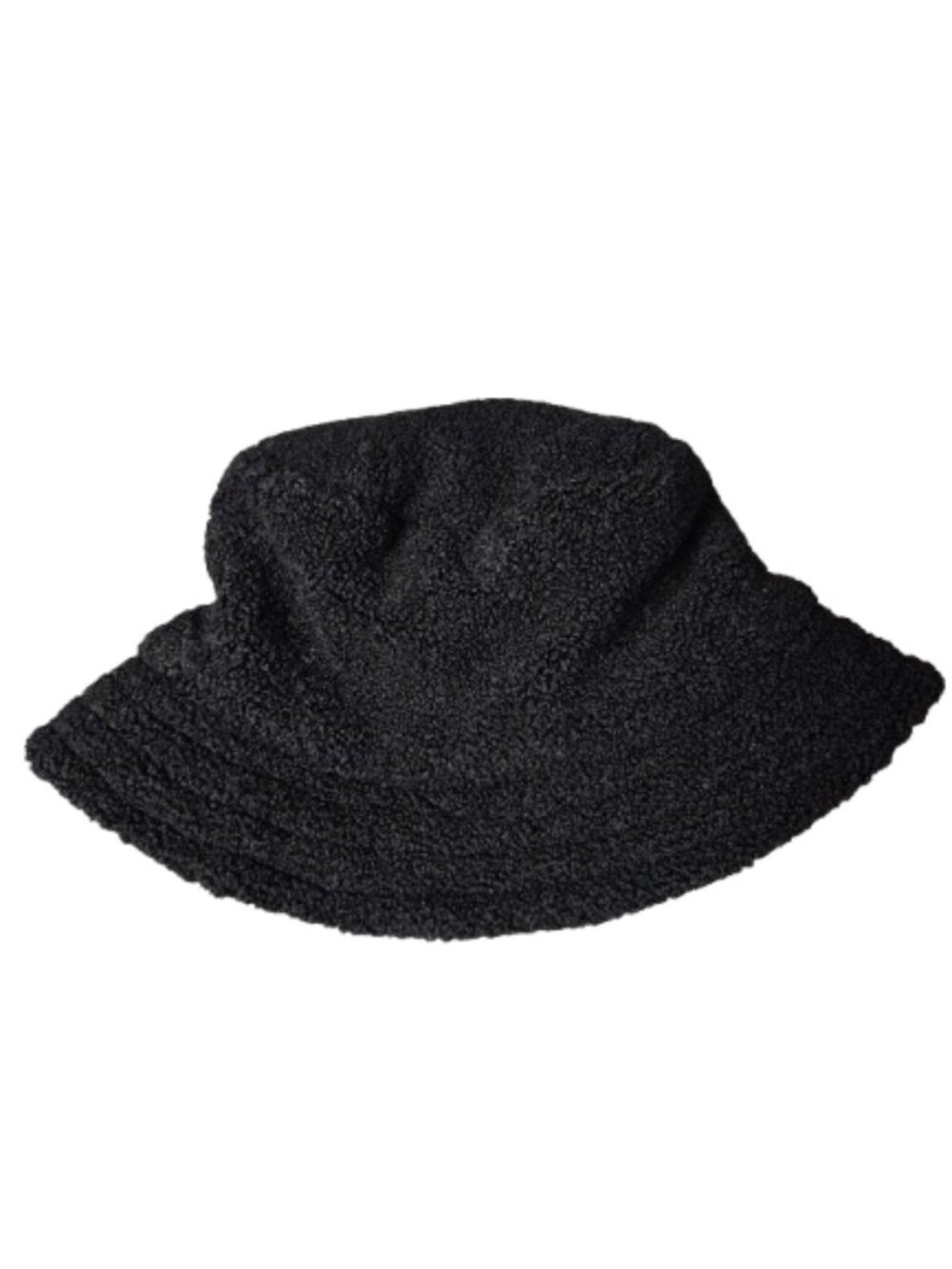 Lands' End Black Soft Sherpa Bucket Hat Size L-XL